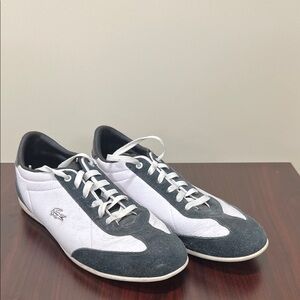 Lacoste Men's Black and White Casual Sneakers